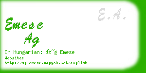 emese ag business card